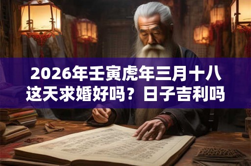 2026年壬寅虎年三月十八这天求婚好吗？日子吉利吗？