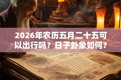2026年农历五月二十五可以出行吗？日子卦象如何？