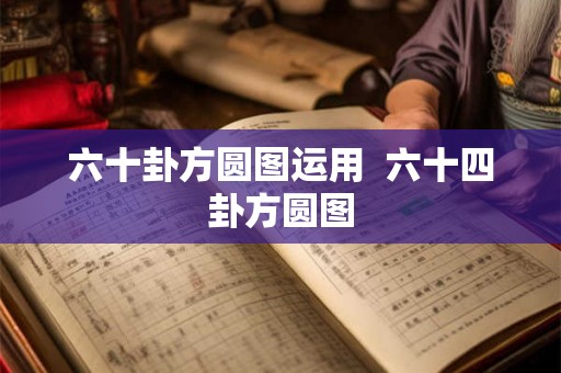 六十卦方圆图运用  六十四卦方圆图