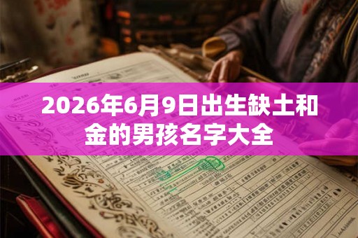 2026年6月9日出生缺土和金的男孩名字大全