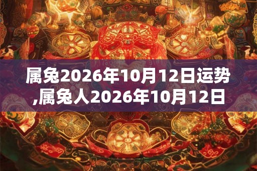 属兔2026年10月12日运势,属兔人2026年10月12日财运,生肖兔2026年10月12日运势