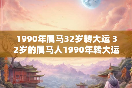 1990年属马32岁转大运 32岁的属马人1990年转大运了吗