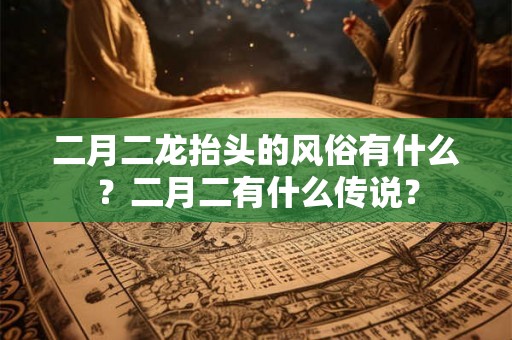 二月二龙抬头的风俗有什么?二月二有什么传说? 二月二龙抬头的风俗有什么?二月二有什么传说?