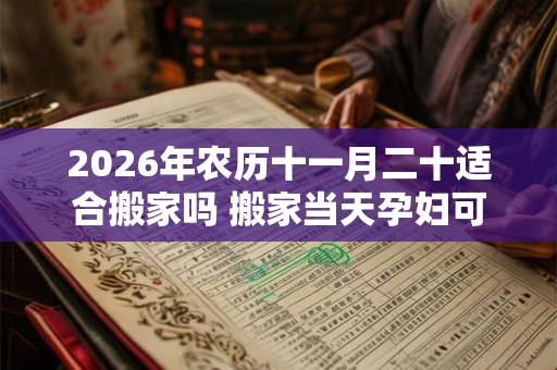 2026年农历十一月二十适合搬家吗 搬家当天孕妇可以去吗