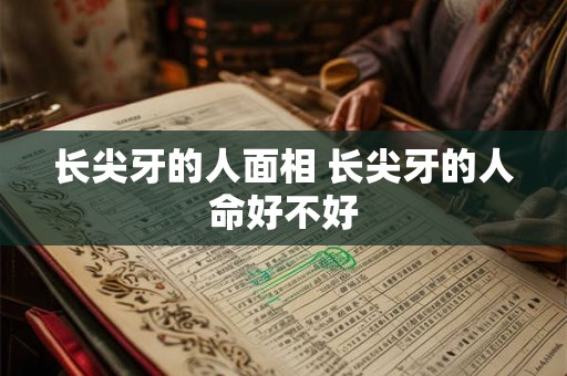 长尖牙的人面相 长尖牙的人命好不好