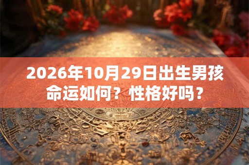 2026年10月29日出生男孩命运如何？性格好吗？