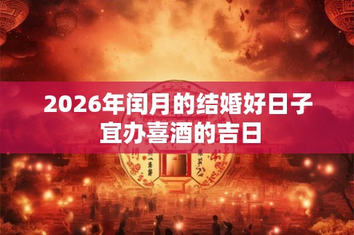 2026年闰月的结婚好日子 宜办喜酒的吉日
