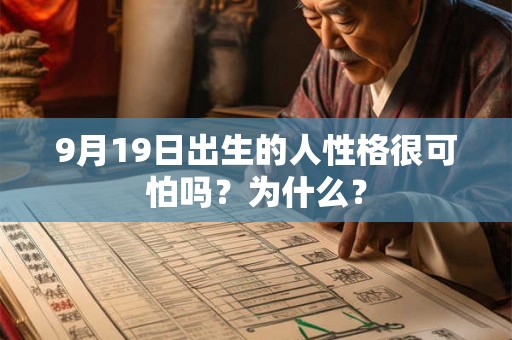 9月19日出生的人性格很可怕吗？为什么？