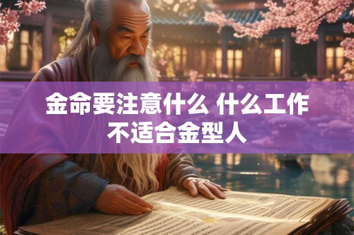 金命要注意什么 什么工作不适合金型人