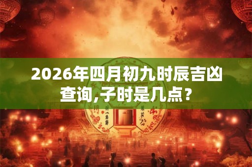 2026年四月初九时辰吉凶查询,子时是几点？