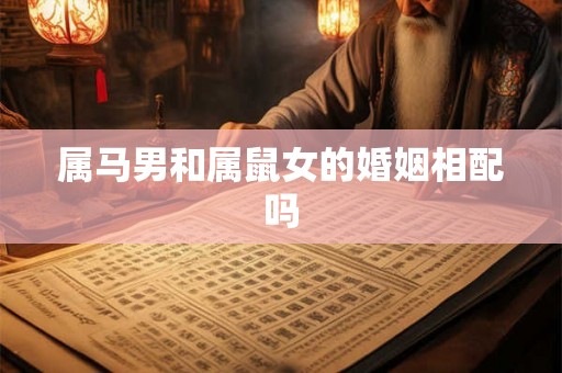 属马男和属鼠女的婚姻相配吗