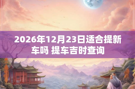 2026年12月23日适合提新车吗 提车吉时查询