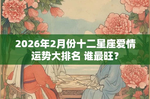 2026年2月份十二星座爱情运势大排名 谁最旺？