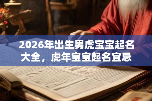 2026年出生男虎宝宝起名大全，虎年宝宝起名宜忌