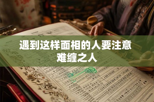 遇到这样面相的人要注意 难缠之人