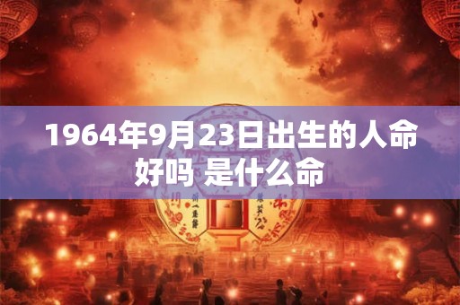 1964年9月23日出生的人命好吗 是什么命 1964年9月23日出生的人命好吗 是什么命