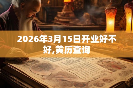 2026年3月15日开业好不好,黄历查询 2026年3月15日开业好不好,黄历查询