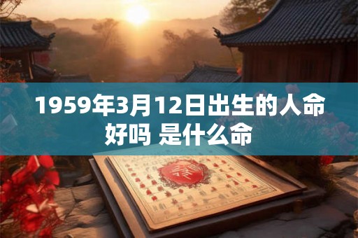 1959年3月12日出生的人命好吗 是什么命 1959年3月12日出生的人命好吗 是什么命