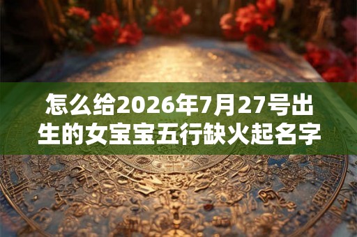 怎么给2026年7月27号出生的女宝宝五行缺火起名字