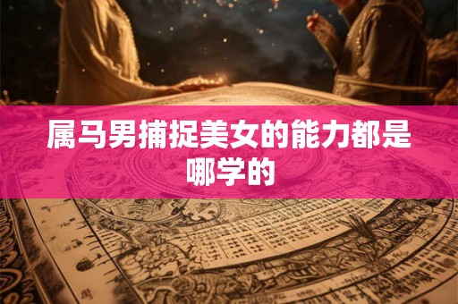 属马男捕捉美女的能力都是哪学的 属马男捕捉美女的能力都是哪学的