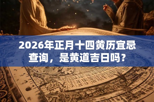 2026年正月十四黄历宜忌查询，是黄道吉日吗？