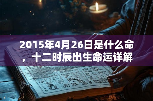 2015年4月26日是什么命,十二时辰出生命运详解 2015年4月26日是什么命,十二时辰出生命运详解