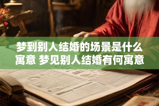 梦到别人结婚的场景是什么寓意 梦见别人结婚有何寓意