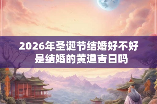 2026年圣诞节结婚好不好  是结婚的黄道吉日吗