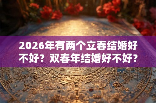 2026年有两个立春结婚好不好？双春年结婚好不好？