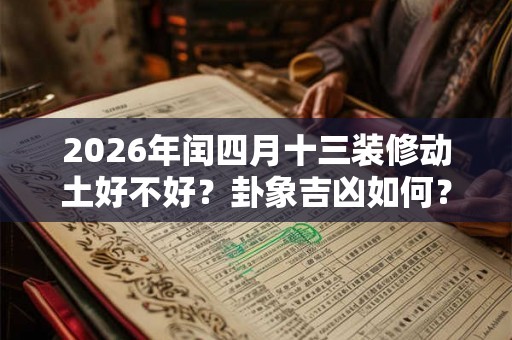 2026年闰四月十三装修动土好不好？卦象吉凶如何？