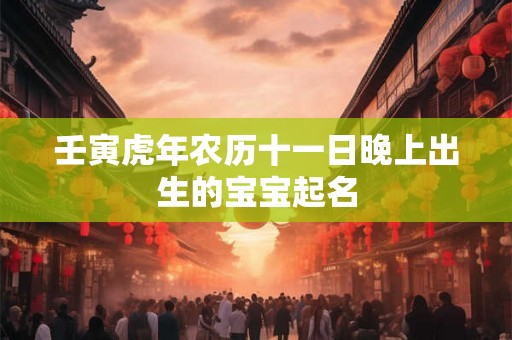 壬寅虎年农历十一日晚上出生的宝宝起名