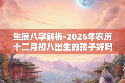 生辰八字解析-2026年农历十二月初八出生的孩子好吗