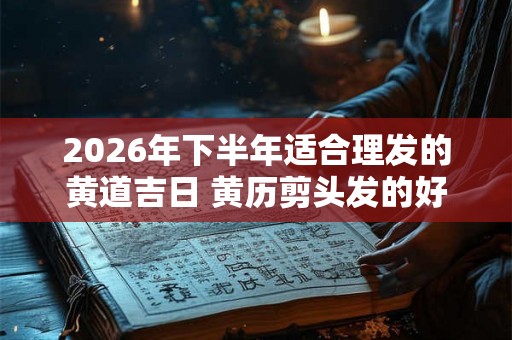 2026年下半年适合理发的黄道吉日 黄历剪头发的好日子癸卯年