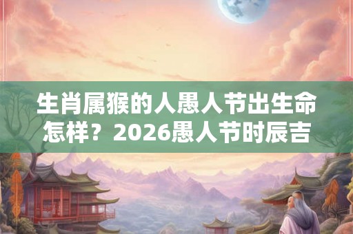 生肖属猴的人愚人节出生命怎样?2026愚人节时辰吉凶 生肖属猴的人愚人节出生命怎样?2026愚人节时辰吉凶