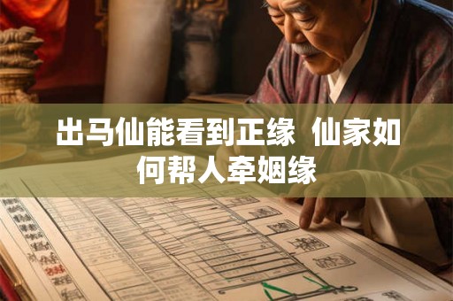 出马仙能看到正缘  仙家如何帮人牵姻缘