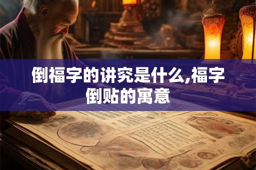 倒福字的讲究是什么,福字倒贴的寓意
