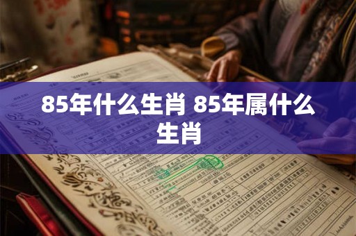 85年什么生肖 85年属什么生肖