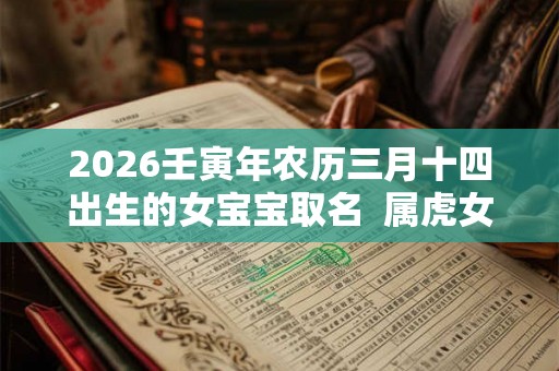2026壬寅年农历三月十四出生的女宝宝取名  属虎女孩名字