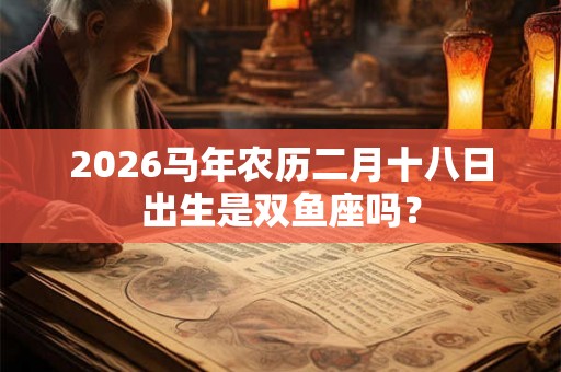 2026马年农历二月十八日出生是双鱼座吗？