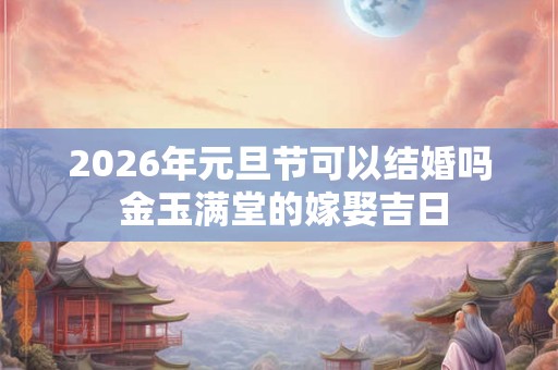 2026年元旦节可以结婚吗 金玉满堂的嫁娶吉日 2026年元旦节可以结婚吗 金玉满堂的嫁娶吉日
