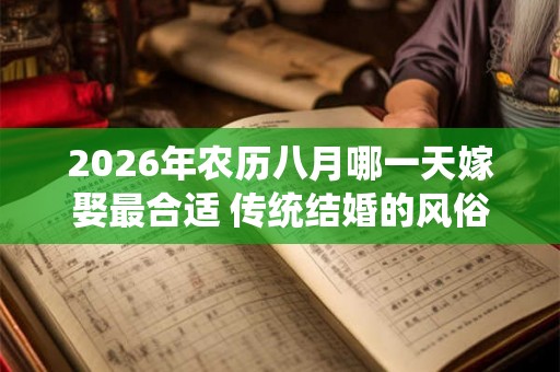 2026年农历八月哪一天嫁娶最合适 传统结婚的风俗流程