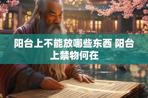 阳台上不能放哪些东西 阳台上禁物何在