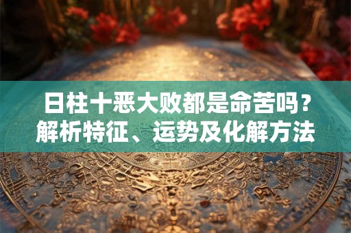 日柱十恶大败都是命苦吗？解析特征、运势及化解方法