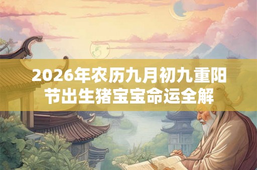 2026年农历九月初九重阳节出生猪宝宝命运全解