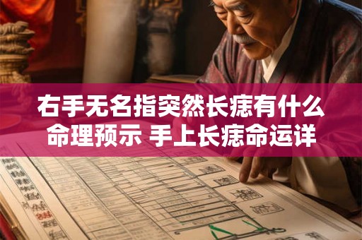 右手无名指突然长痣有什么命理预示 手上长痣命运详解