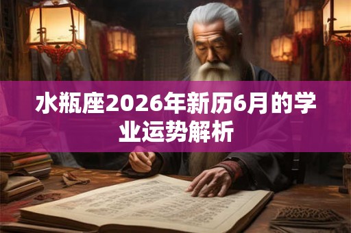 水瓶座2026年新历6月的学业运势解析