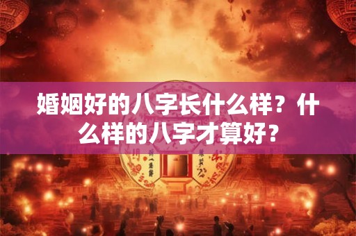 婚姻好的八字长什么样？什么样的八字才算好？