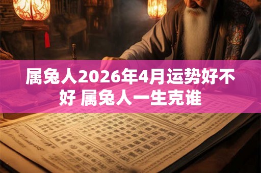 属兔人2026年4月运势好不好 属兔人一生克谁