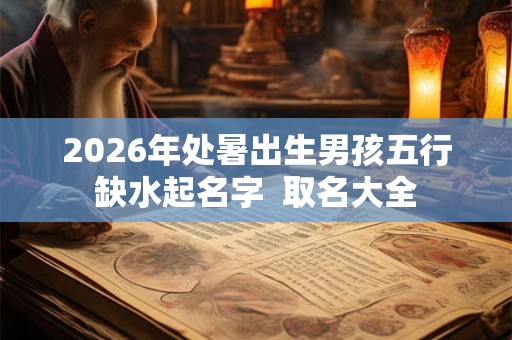 2026年处暑出生男孩五行缺水起名字  取名大全
