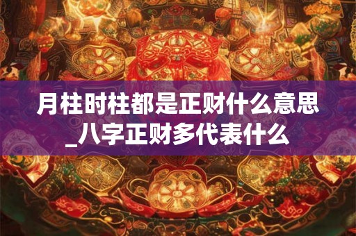 月柱时柱都是正财什么意思_八字正财多代表什么
